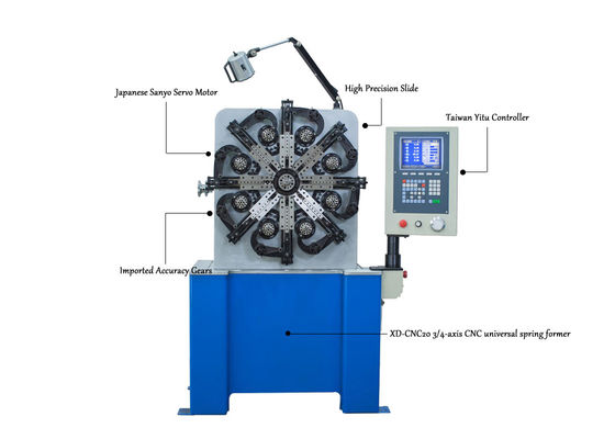 Xd-CNC20 3 Torsion άξονα μηχανή ανοίξεων με τη σειρά διαμέτρων καλωδίων 0.3mm 2.3mm